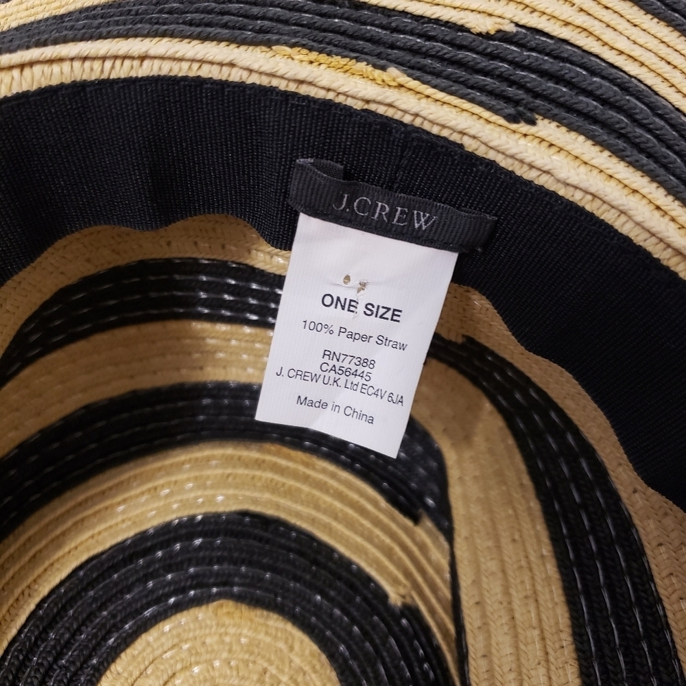 J. Crew Floppy Sun Hat, 100% Paper Straw, Resortwear, Beachwear Poolside Stylish - Picture 4 of 8